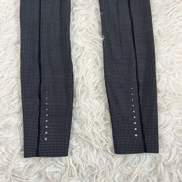 Lululemon Women's Leggings Wunder Polka Dot Size 4 Activewear Black & Grey - Picture 11 of 12